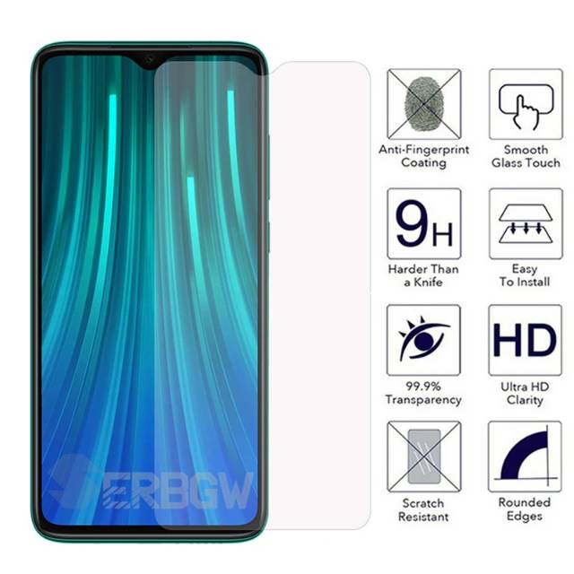 Tempered Glass HD Clear Xiaomi Redmi Note 8 Pro - TG Anti Gores Bening Redmi Note 8Pro Full Layar