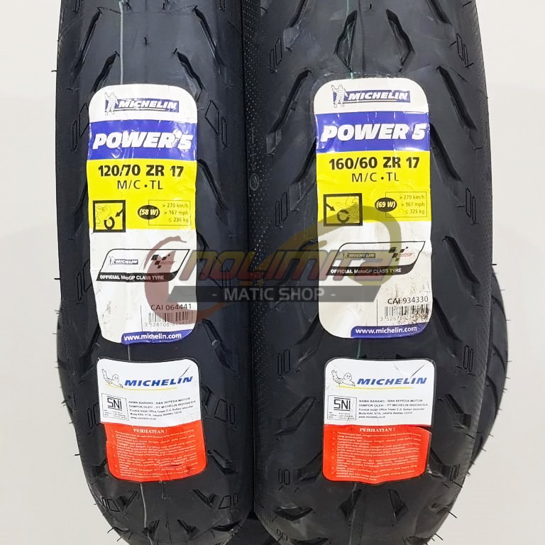 Ban Michelin Power 5 120/70 - 17 &amp; 160/60 - 17 Ninja ZX25R CBR 250 R25