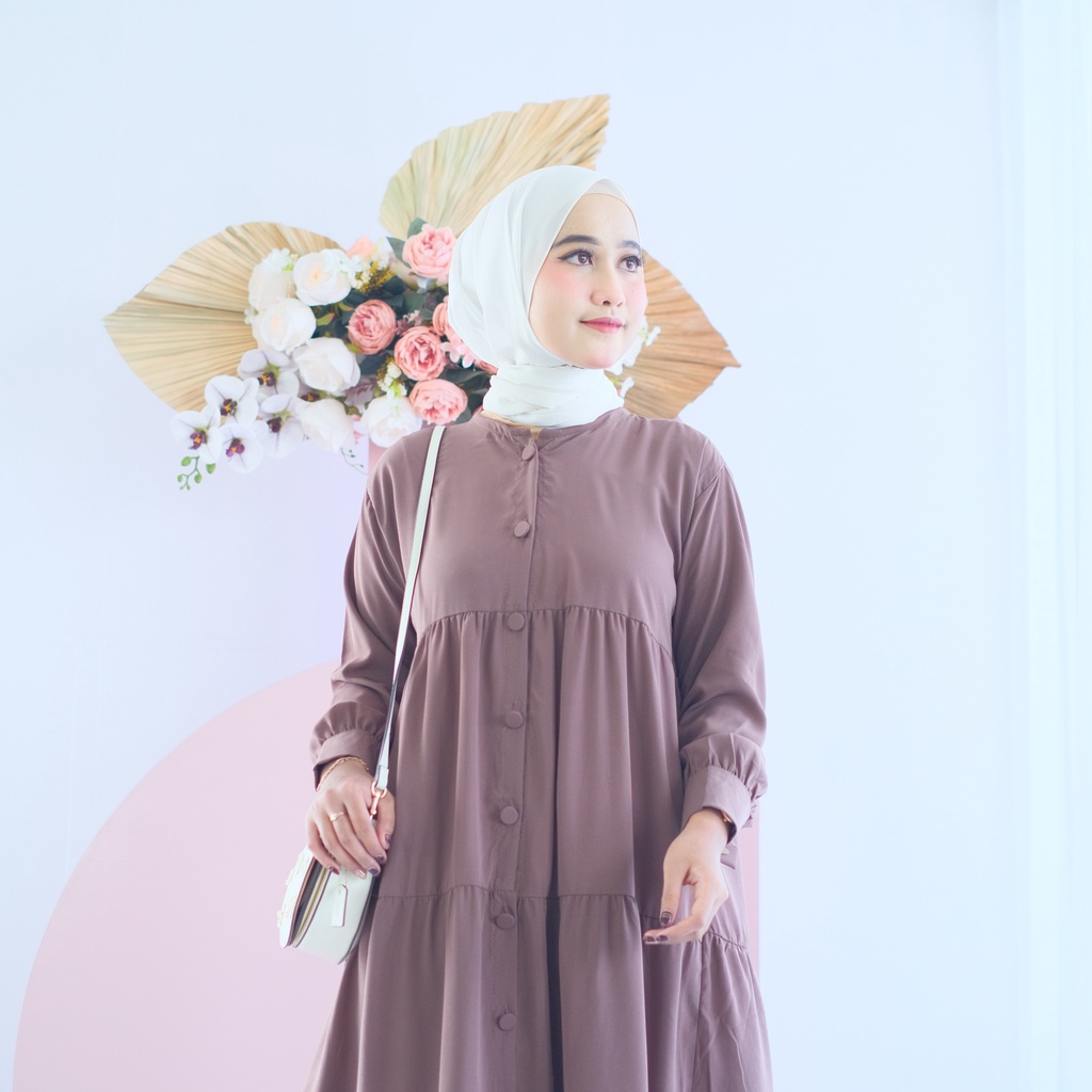 (MSB) GAMIS MIDI RAINBOW DAILY FULL KANCING BUSUI DRESS WOLFIS