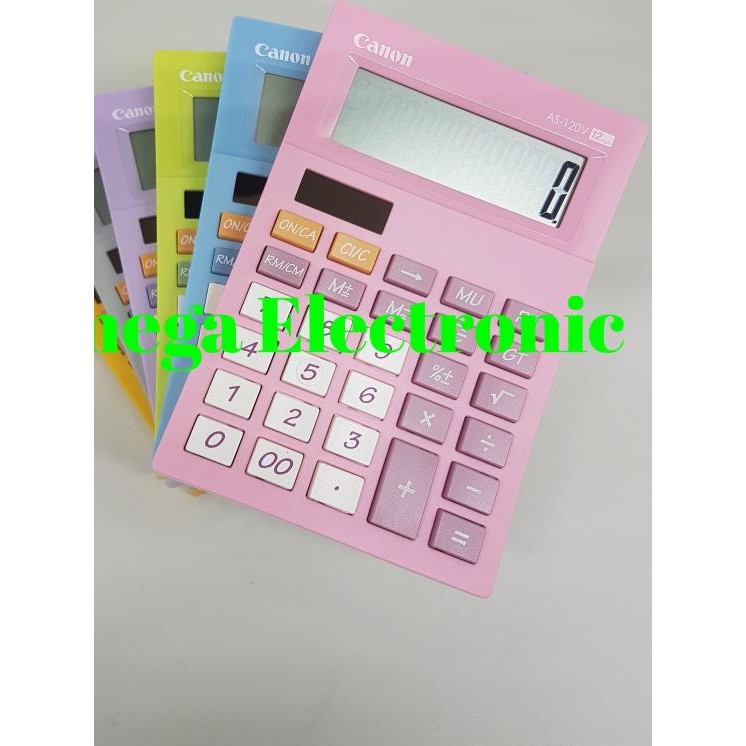 

✤ Canon Desktop Calculator AS-120V - Kalkulator Meja Warna AS 120 V - Abu-abu ✩