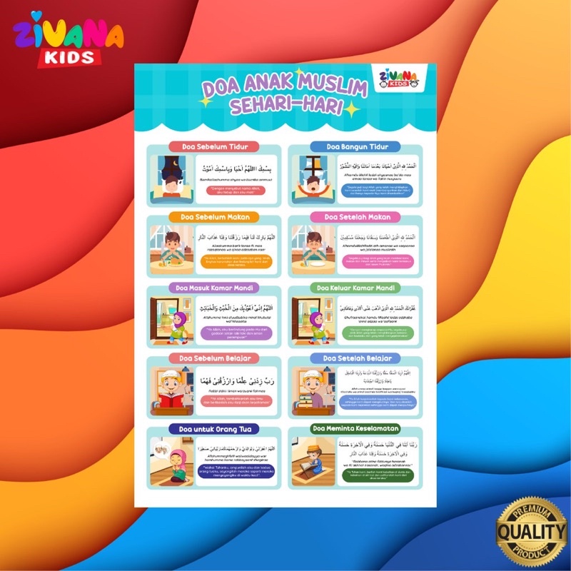 

Poster Edukasi Anak Muslim, 3 Pcs