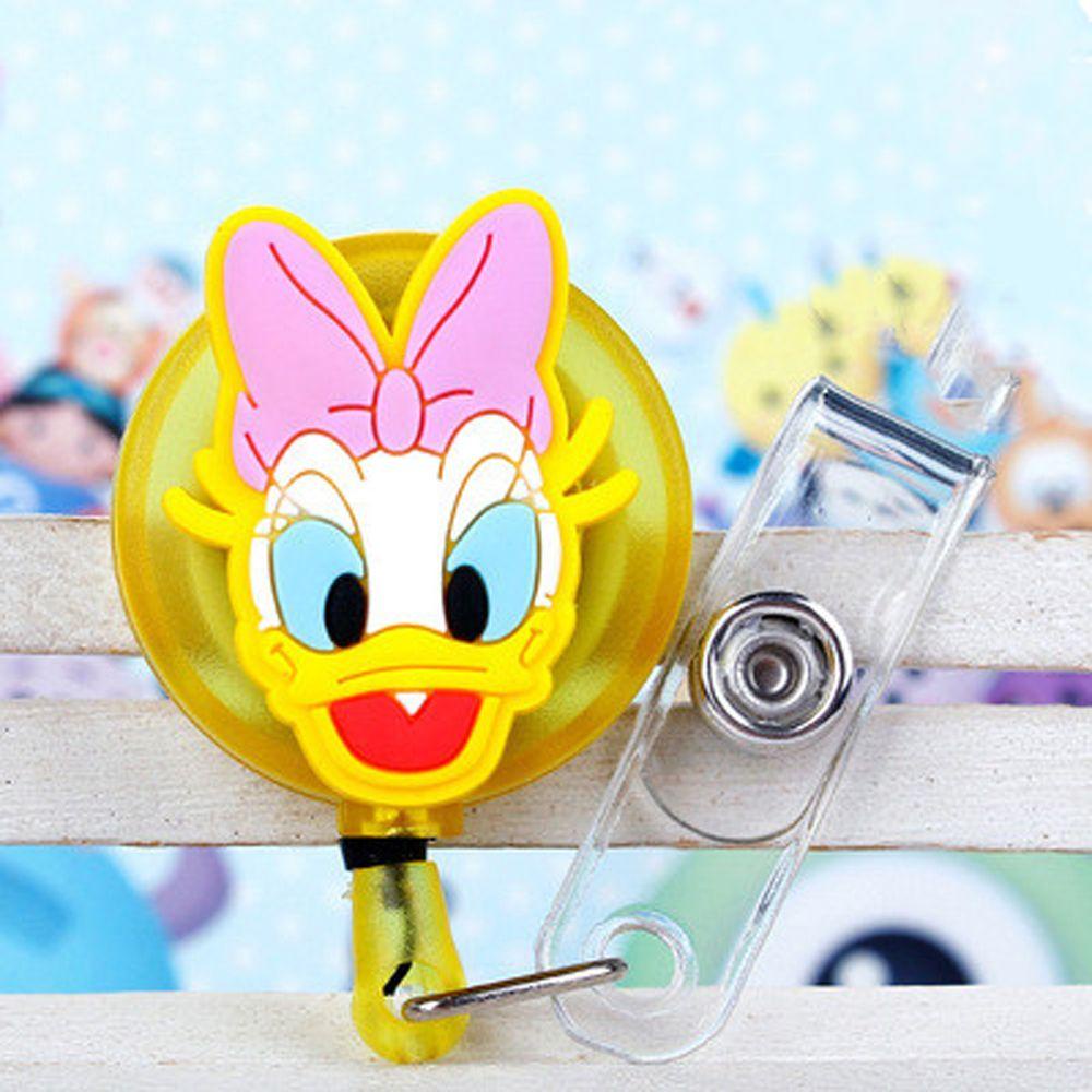 [Elegan] Retractable Badge Reel Siswa Silikon Perawat Dokter Kartun Card Holder Mickey Minnie Name Card Holder