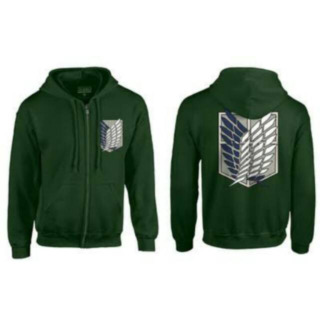 jaket attack on titan hijau SNK