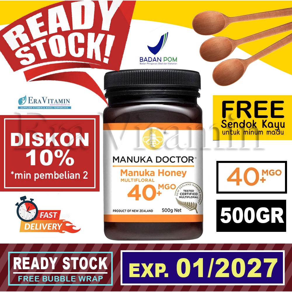 

(250gr / 500gr) Doctor Manuka Honey MGO 40+ Madu Manuka