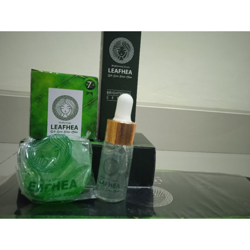 Paket Serum Dan Sabun Penghilang Bekas Jerawat /  Sabun pembersih muka / Srrum leafhea