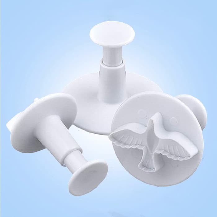 Fondant Plunger Cutter - Cetakan Fondant Pigeon (3pcs)