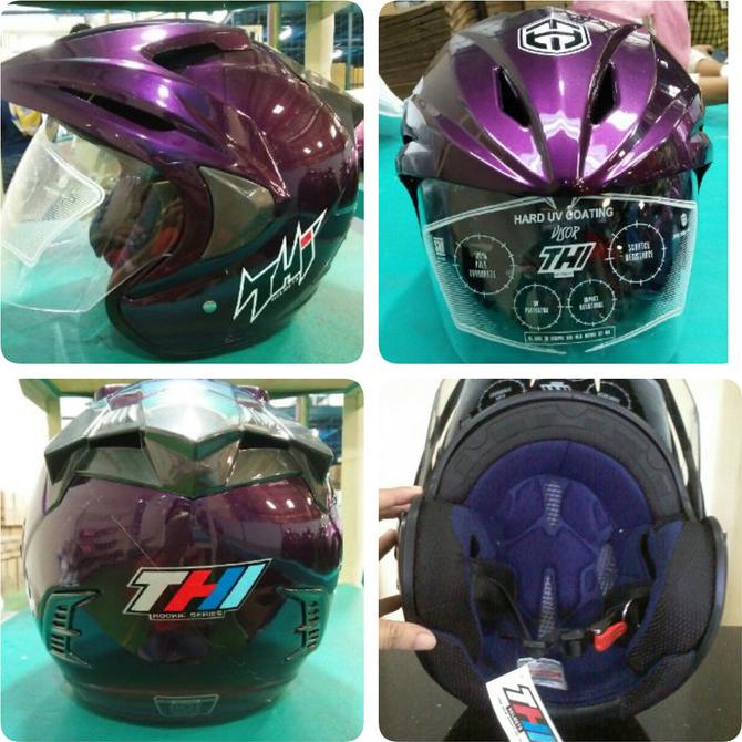 Helm Sni Murah Helm Wanita Helm Ungu Metalic