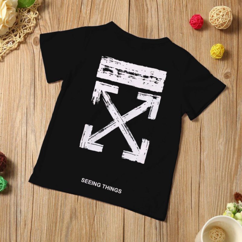 kaos anak OFF white premium kaos custom kaos anak kekinian 100% katun