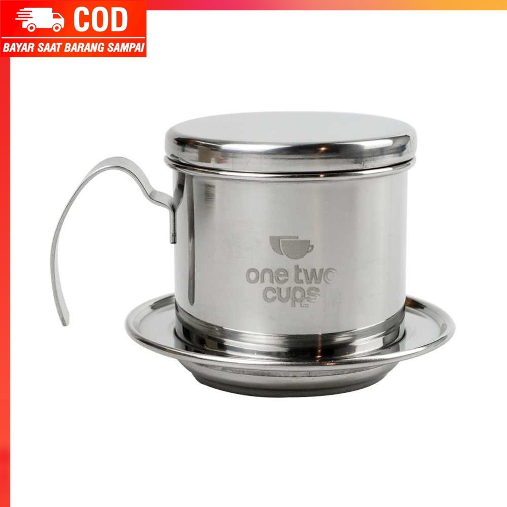 (100% BARANG ORI) One Two Cups Filter Saring Kopi Vietnamese Coffee Pot Stainless - LC2