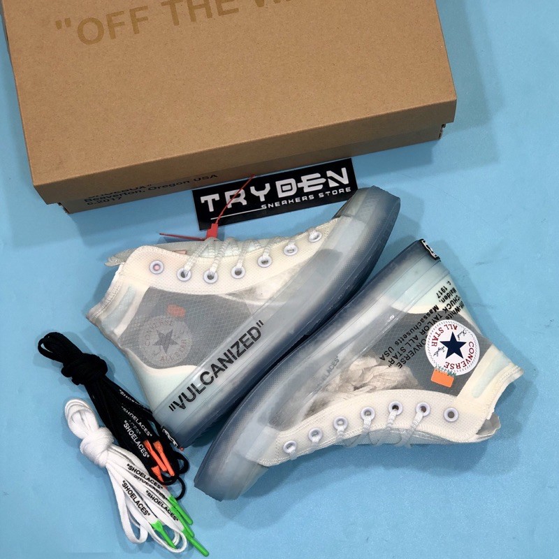 Virgil Abloh X Converse 70s High X Off White Vulcanized Transparan