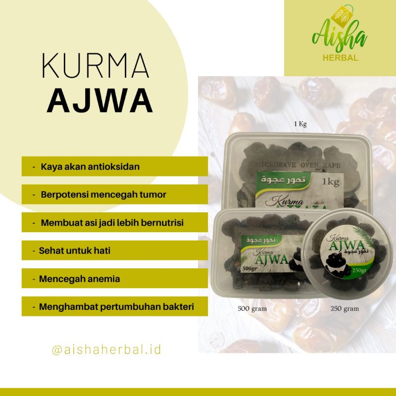 

Kurma Ajwa Kemasan 500 Gr