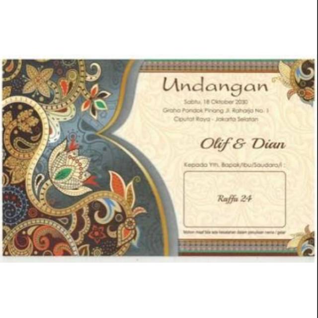 Blangko Undangan Kosong Raffa 24