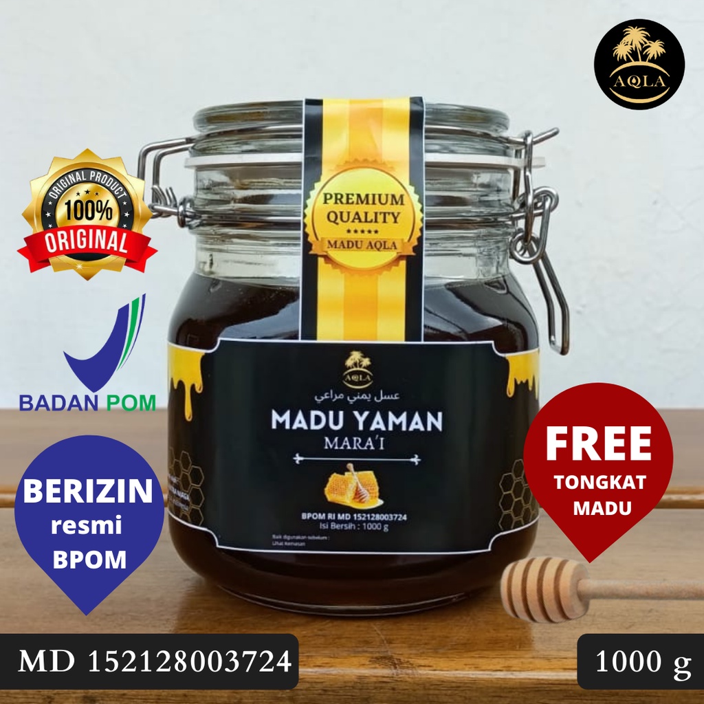 MADU ASLI MADU YAMAN MARAI BPOM / MADU MARAI / MARAI ASWAD PREMIUM 1KG FREE TONGKAT MADU