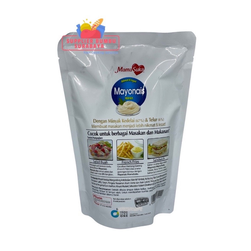 MamaSuka Mayonaise Mayonais Original Kemasan Refill 1kg