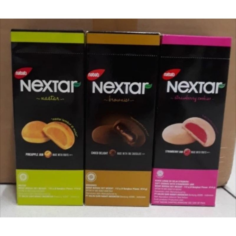 

Nextar biskuit brownis 115gr rasa coklat,nanas,strawbery