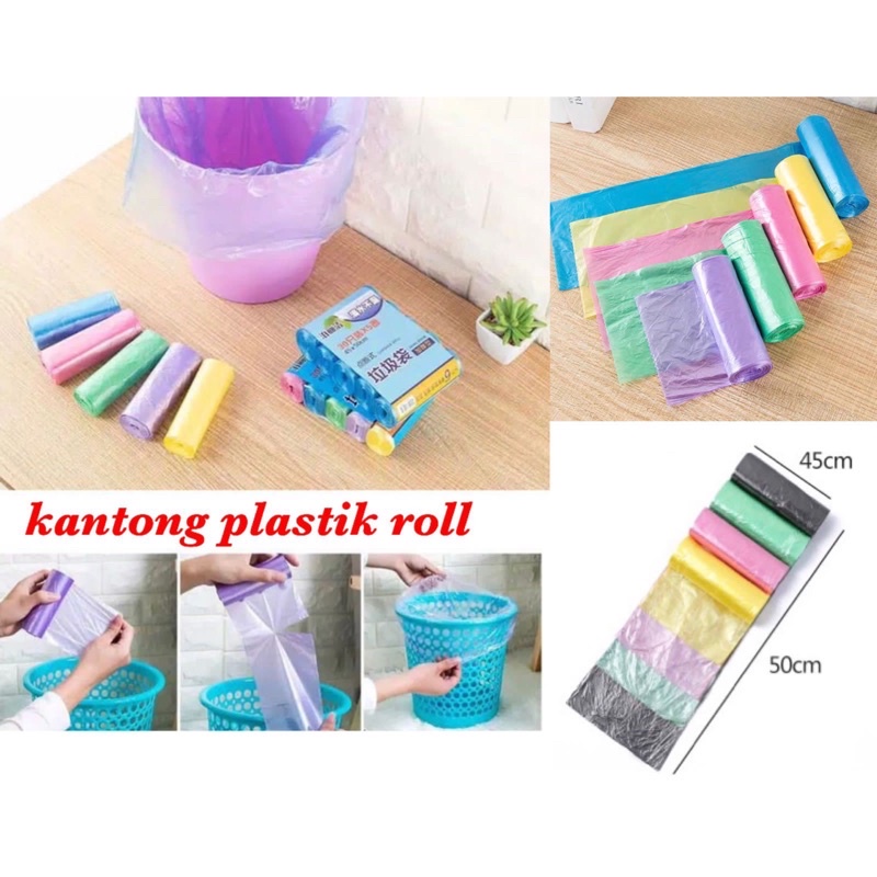 Kantong sampah Gulung 1 Roll isi 15 pcs