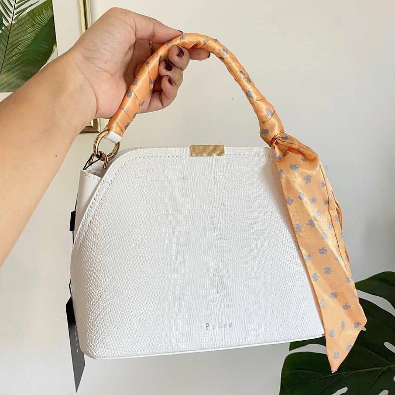 PEDRO Twill Trimmed Top Handle Bag