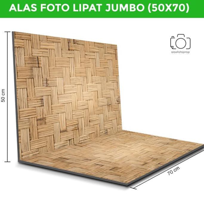 TERLARIS-PRODUK ALAS FOTO LIPAT JUMBO ROTAN 50X70CM / BACKGROUND FOTO BESAR (RLJ-01)
