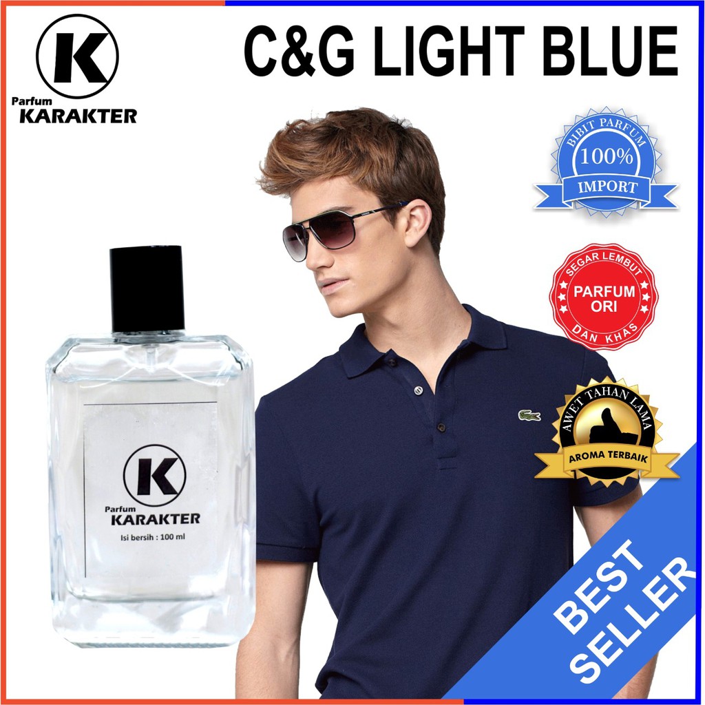 Bisa Cod | Parfum Cowok D&amp;G Light Blue | Bibit Parfum Import Wangi &amp; Tahan Lama | Kemasan 100ml