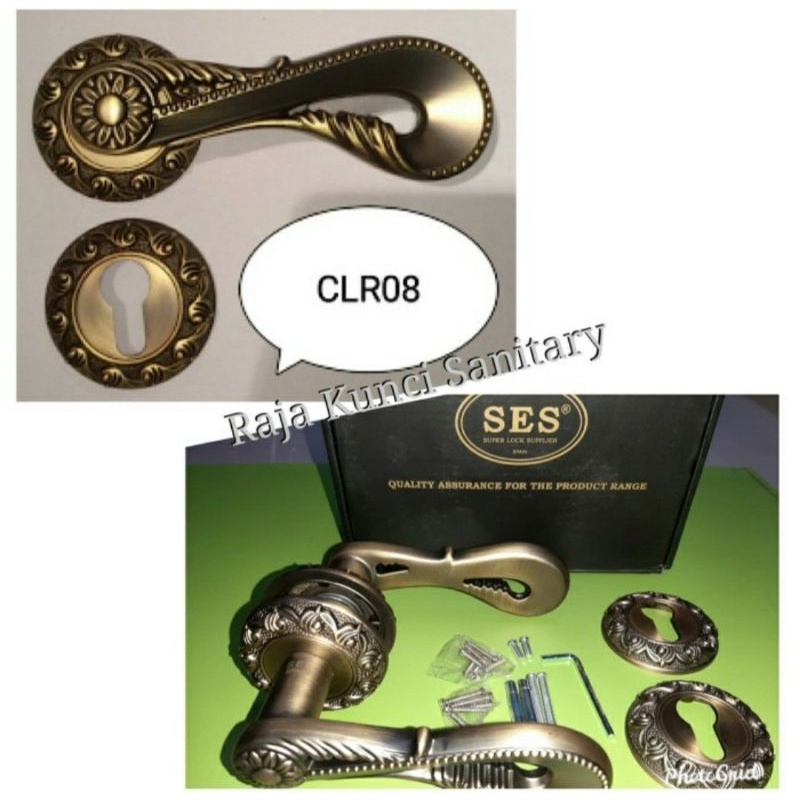 Handle Pintu Roses SES Spain Antique Brass/Gagang Pintu/Handle Pintu