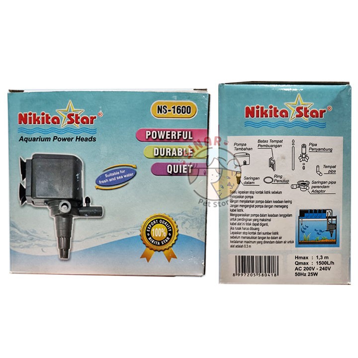 Nikita Star NS 1600 Pompa Aquarium Power Head