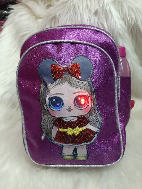 TAS LOL LED GLITER KARAKTER LOL TAS ANAK SEKOLAH PEREMPUAN