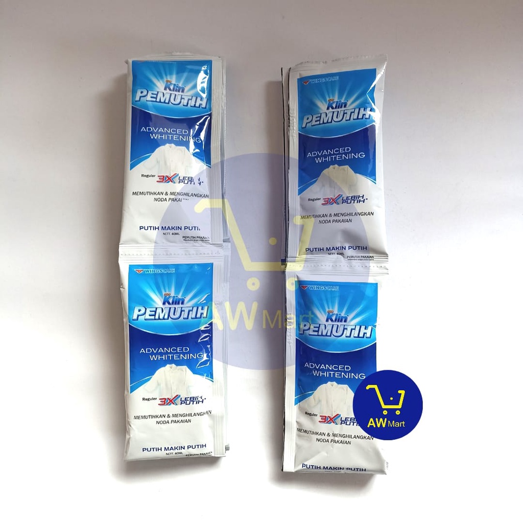 SOKLIN PEMUTIH RENCENG ISI 6 SACHET X 40ML - PEMUTIH PAKAIAN