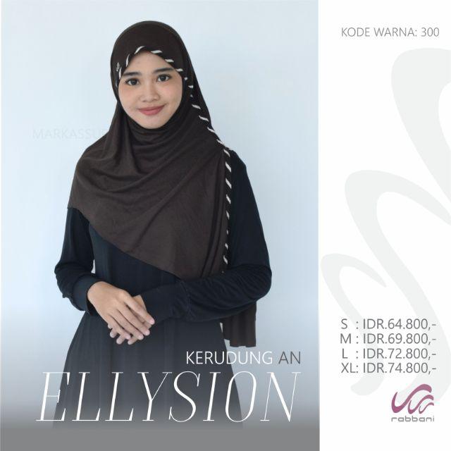 Obral! Kerudung Instan Rabbani Ellysion (kaos)-Coklat