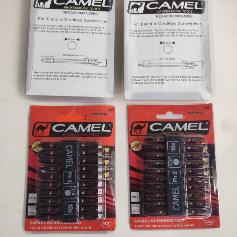 Mata obeng gipsum paket isi 10pcs camel