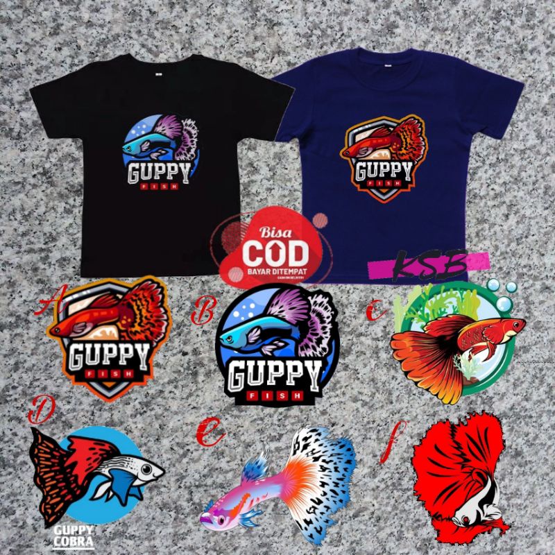 baju kaos anak laki laki ikan guppy/kaos anak ikan gupy/t-shirt anak ikan guppy/kaos anak import/kao
