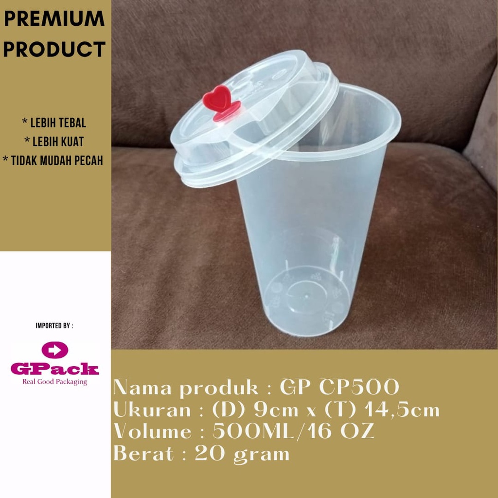 

MAR TEMPAT MINUMAN PLASTIK KEKINIAN/CUP PLASTIK BUBBLE TEA/CUP PLASTIK JUICE ml (GP CP-)