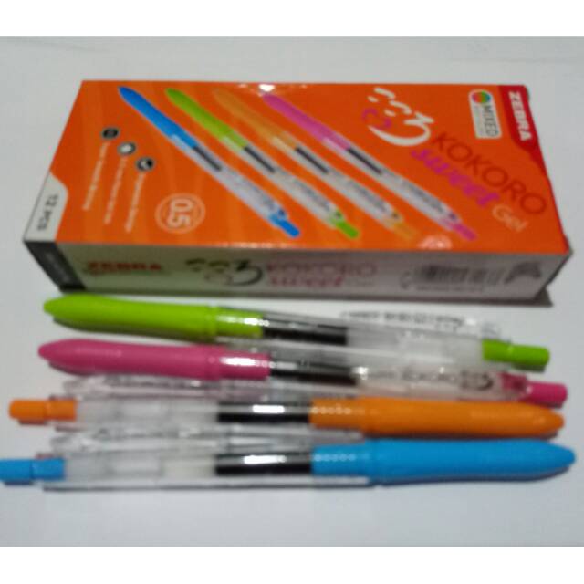 

Pen KOKORO sweet Gel merk Zebra isi tinta hitam