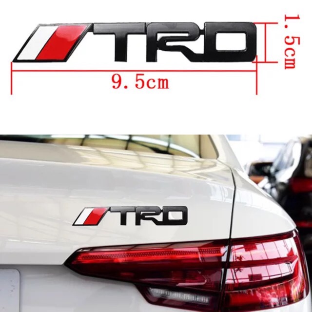 Hot trd 3d emblem Logam Ukuran Besar/Kecil cod Aksesoris Mobil Untuk toyota wish rush wigo vios innova wigo revo badge sticker