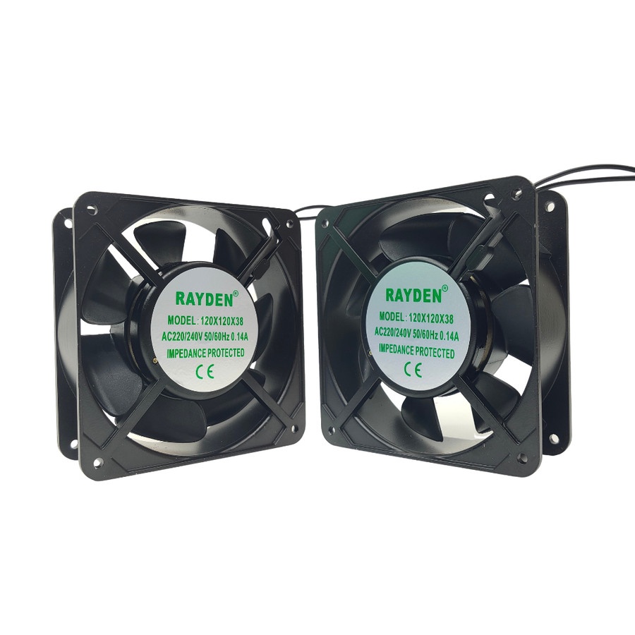 Kipas Pendingin Komputer Rayden 12cm Cooling Fan AC 220v 12 x 12 x 3.8 cm