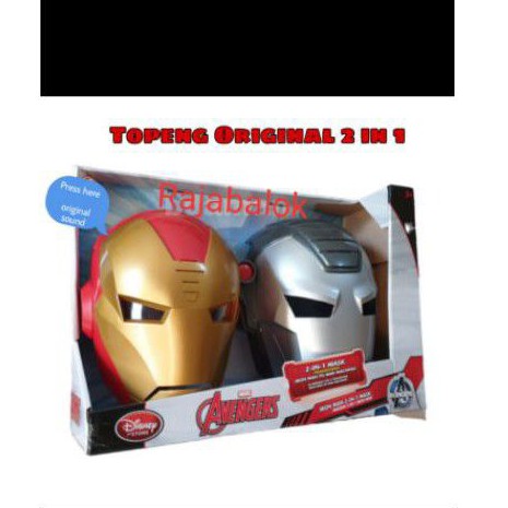 Topeng Iron Man/War Machine Mainan Anak/Kado Ulang Tahun Topeng Super Hero/Original Disney Store