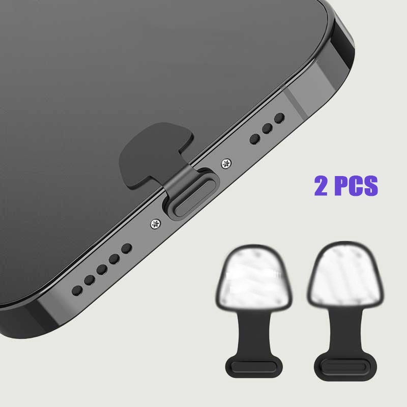 Penutup Port Pengisi Daya USB Tipe C Bahan Silikon Anti Debu Untuk Smartphone