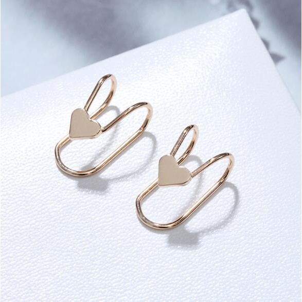 Anting aksesoris fashion berlian berbentuk temperamen mutiara jepit kreatif Korea earrings anting wanita fashion