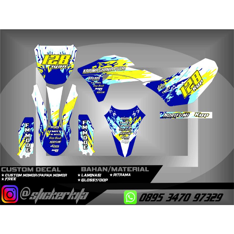 DECAL STICKER KLX BF DECAL STICKER KLX DTRACKER KLX OLD KLX GORDON DECAL KLX FULL BODI
