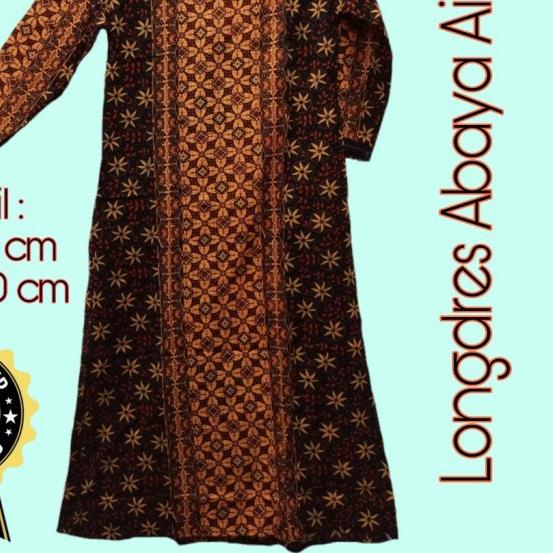 Daster Batik Kencana Ungu Original Longdres Abaya Airin - mocca 4