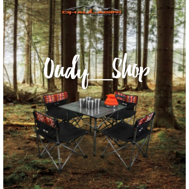 Kursi Meja Lipat 1 Set Folding Table Chair Untuk Family Camping