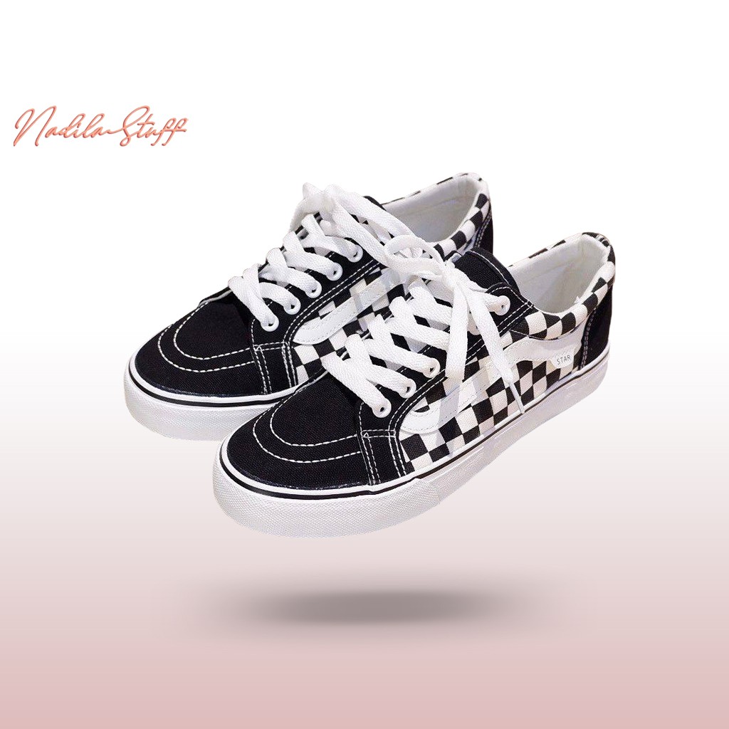 NADILASTUFF Legend ‘Vancy OS &amp; Checkerboard Catur Sepatu Wanita Sneakers Premium