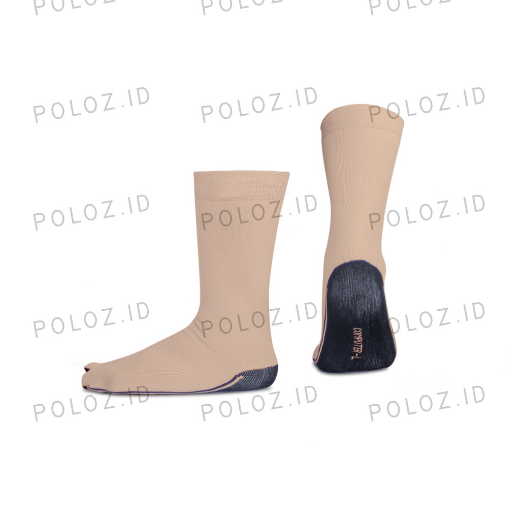 KAOS KAKI JEMPOL MUSLIMAH TELAPAK HITAM KAOS KAKI JEMPOL PANJANG KAOS KAKI PANJANG CEWE-CREAM