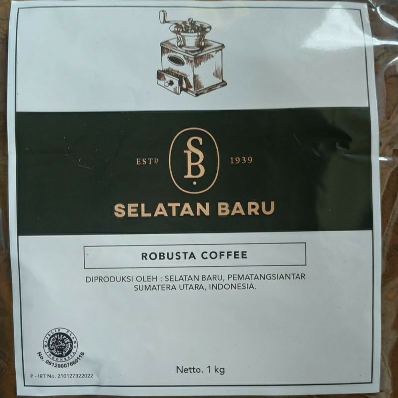 

Kopi Robusta Bubuk (halus) Selatan Baru khas Kota Siantar