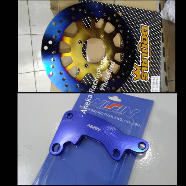 disk piringan cakram 220mm plus breket kaliper standar beat,vario,scoooy