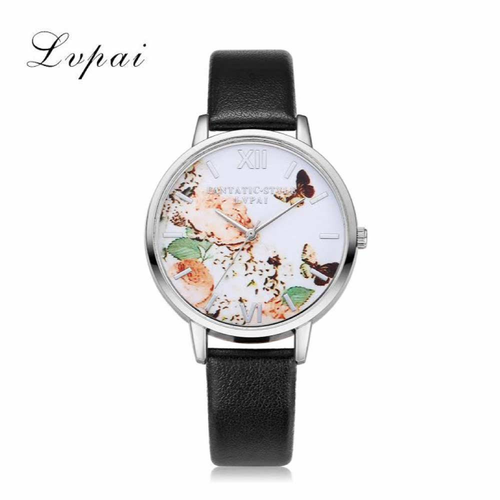 Lvpai Flower - Jam Tangan Analog Wanita - Strap Leather HM_412 ( Group )