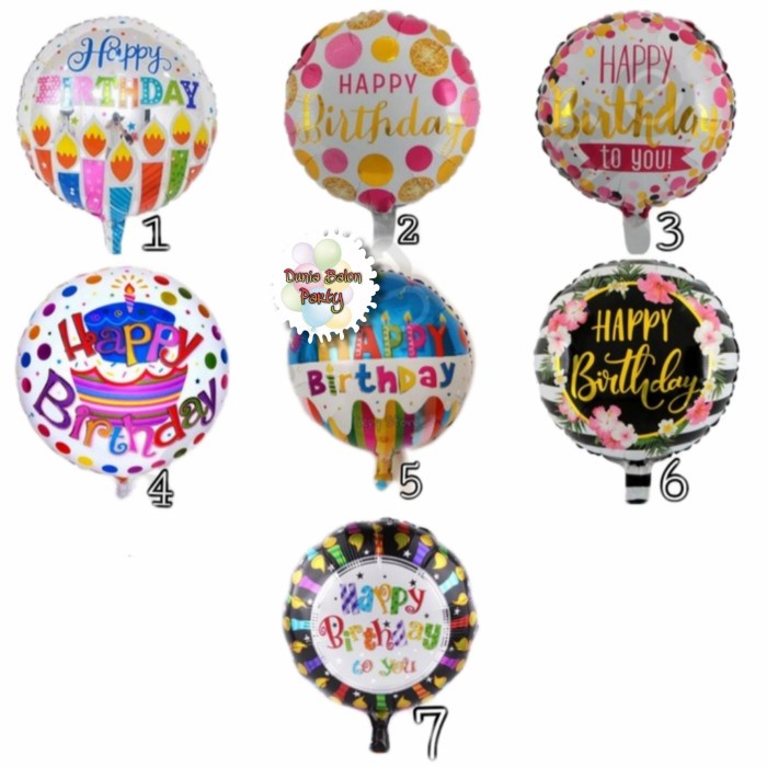 Balon Foil Happy Birthday Bulat / Happy Birthday Bulat