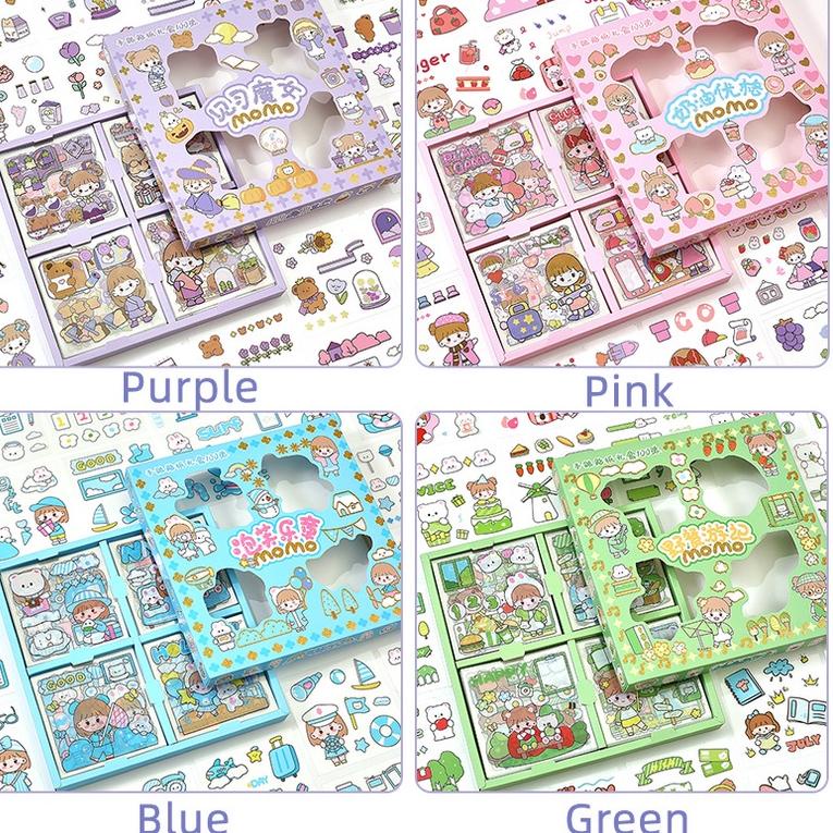 

(C6I8).. 100 Lembar Stiker Motif Kartun Korea Lucu Anti Air Dekorasi DIY Handbook Scrapbook //Trend@ready