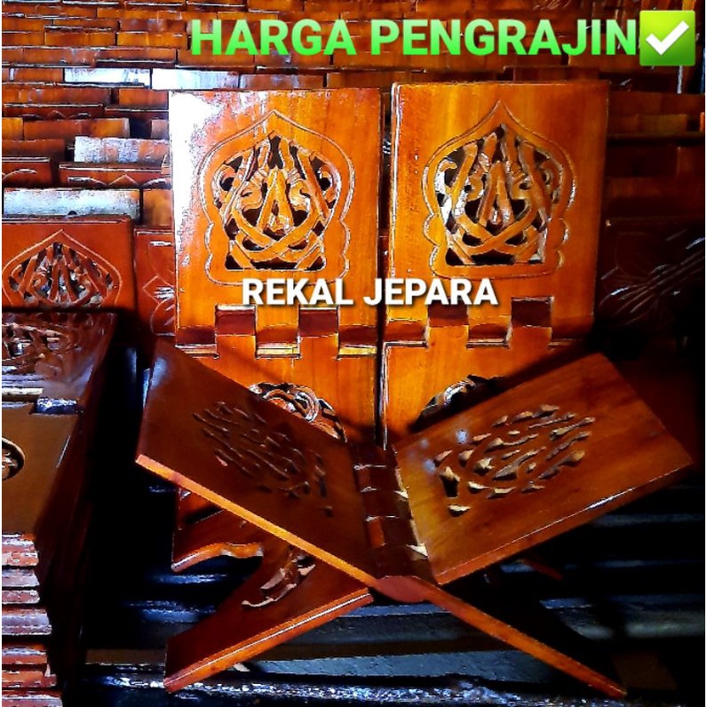 Rekal Al Quran | Motif Iqro' &amp; Bunga | Asli Jepara | Kwalitas Premium