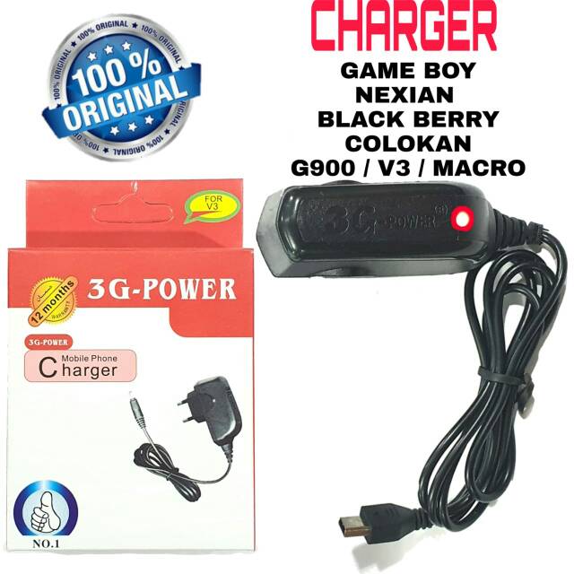 Travel Charger Jadul Cas Casan BLACKBERRY 9000 8300 8310 8320 Motorola V3 NEXIAN G900 Colokan macro