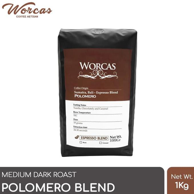 

Kopi Polomero Espresso Blend 1 Kg (Biji/Bubuk) | Worcas Coffee - KOPI BIJI